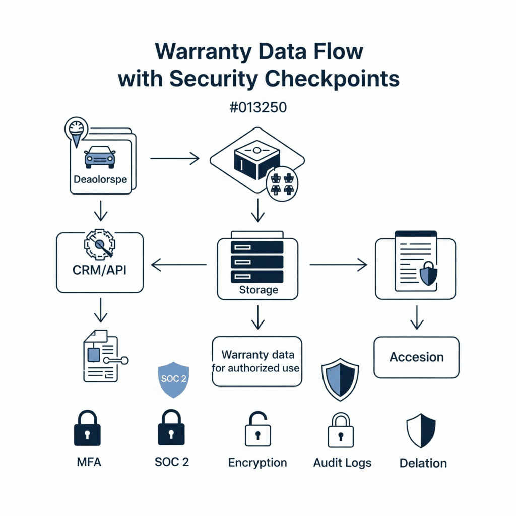 Warranty Data Flow with Security Checkpoints