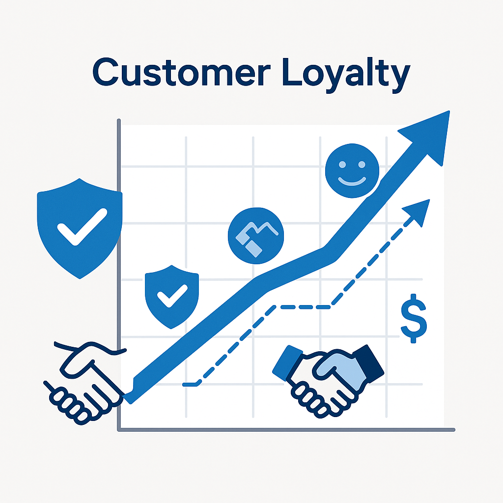 Visual graph showing how private-label warranties increase customer loyalty and satisfaction.
